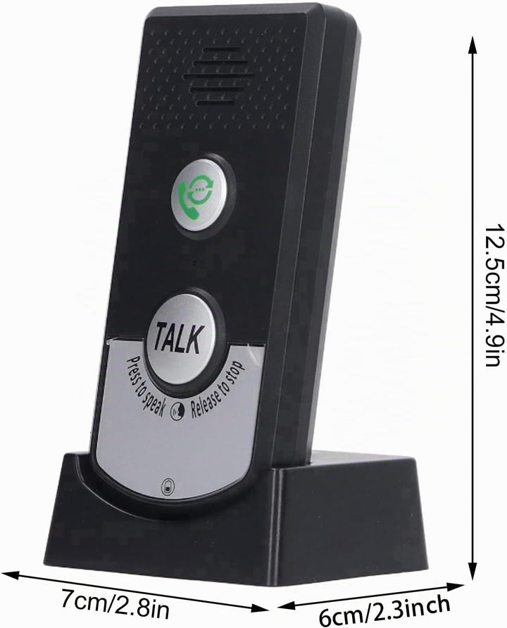 Drahtlose Intercom-Türklingeln, 1000 M Entfernung, Wiederaufladbar, 2-Wege-Sprach-Intercom-Türklinge