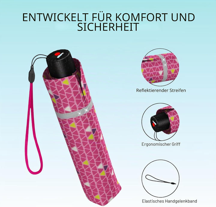 Knirps Rookie Manual Umbrella Triple Pink, Dreifach Pink, M, Dreifach Pink