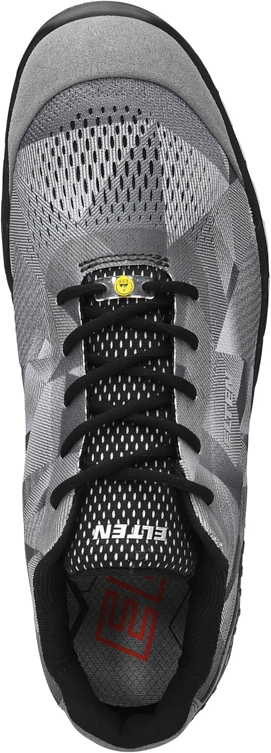 ELTEN Sicherheitsschuhe LANDON grey Low ESD S1, Herren, Textil, Stahlkappe, leicht, sportlich, Grau,