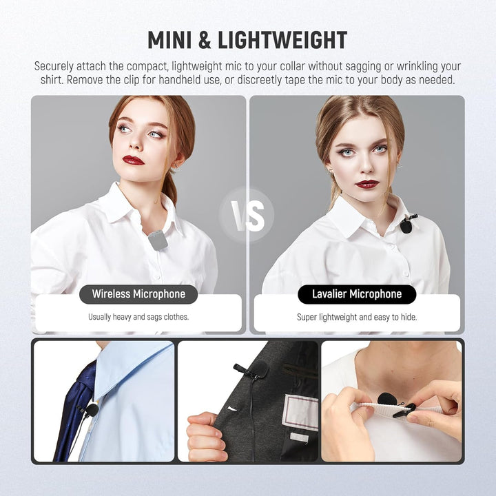 NEEWER USB Ansteckmikrofon Mini Lavalier Mikrofon mit omnidirektionaler Richtwirkung 3,5m Kabel für