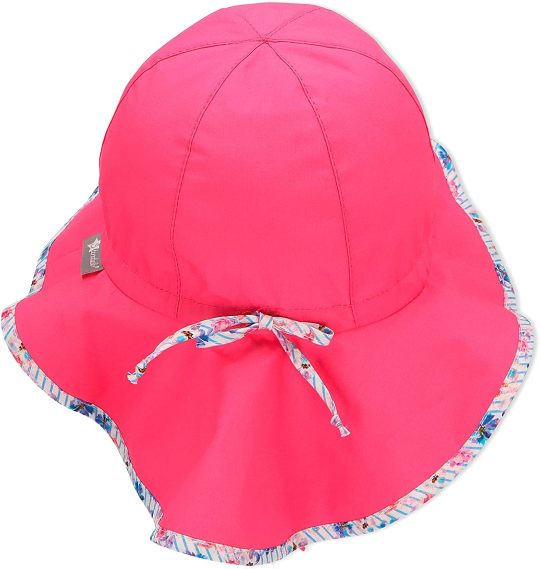 Sterntaler Mädchen Sonnenhut Blue Flower Hut 43 Rosa, 43 Rosa