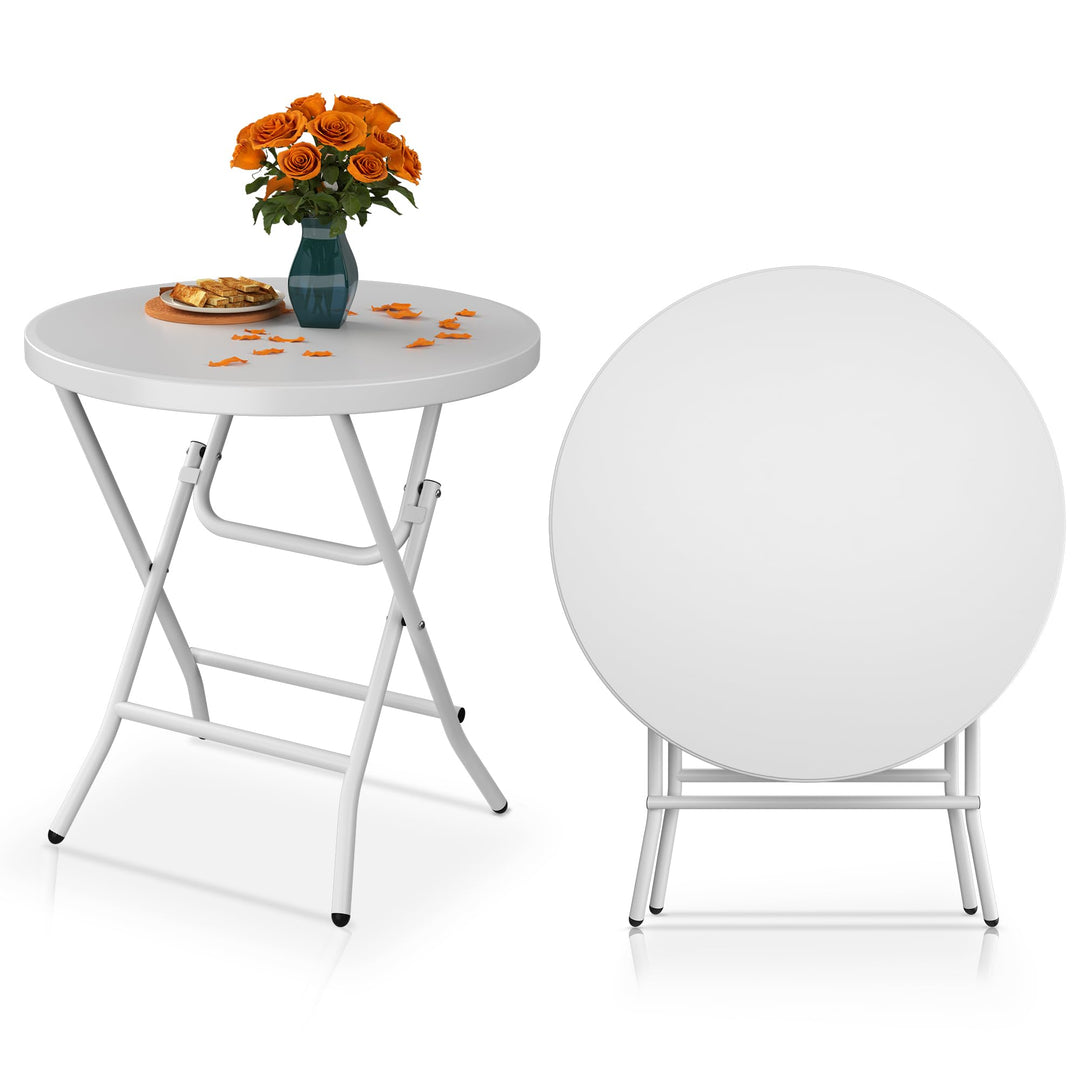 YITAHOME 80cm Gartentisch, Runder Klapptisch, Balkontisch Klappbar, Campingtisch Wetterfest für Outd