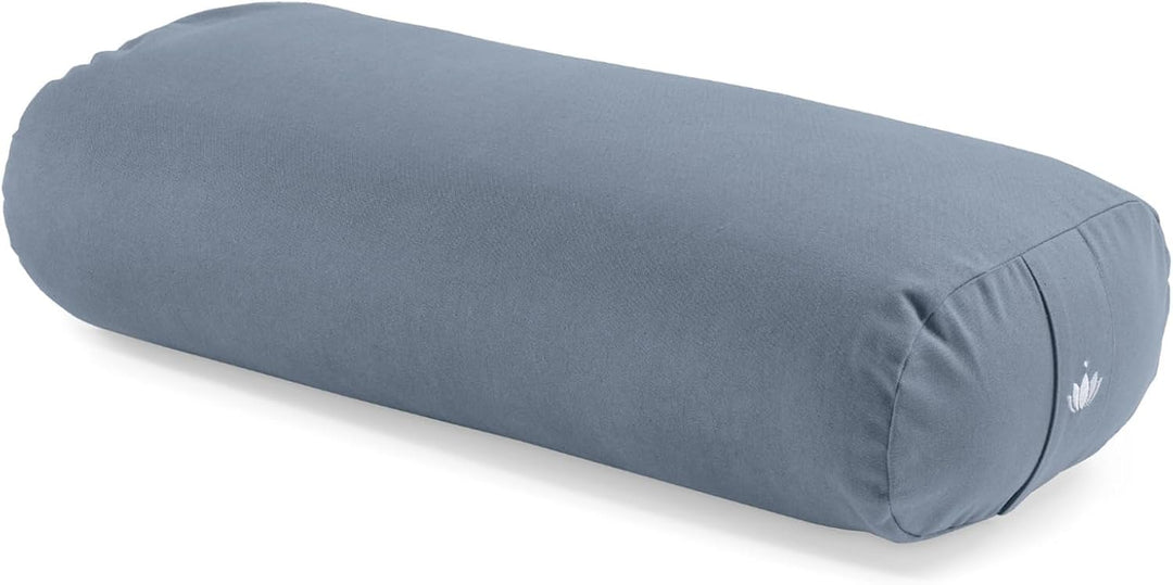 Lotuscrafts Yoga Bolster for Yin Yoga - Yoga Bolster with Kapok Filling - Washable Cotton Cover - Yo
