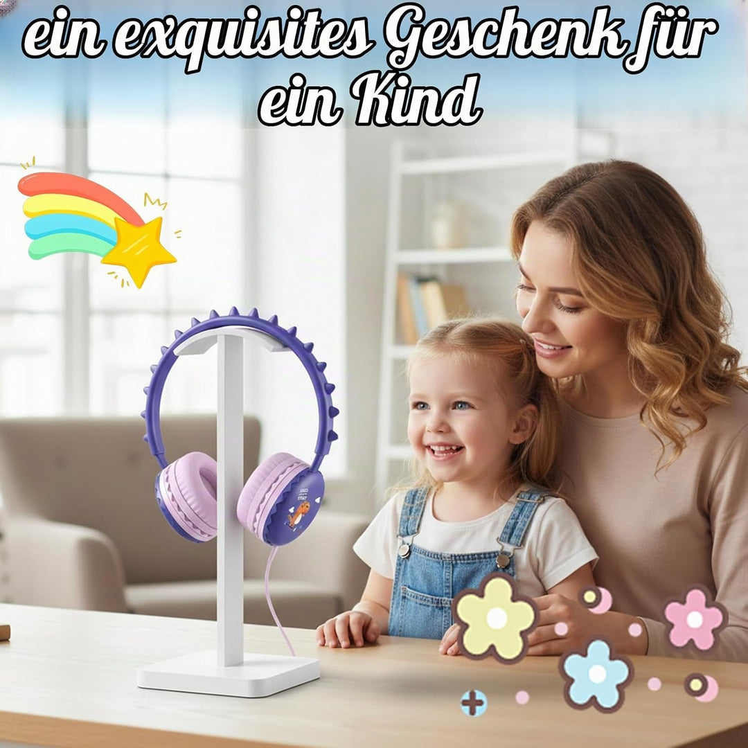 Katzenohr Kopfhörer Kindergeburtstag Geschenke Kind LED Katzenohren Einhorn Bluetooth Kabellose Over