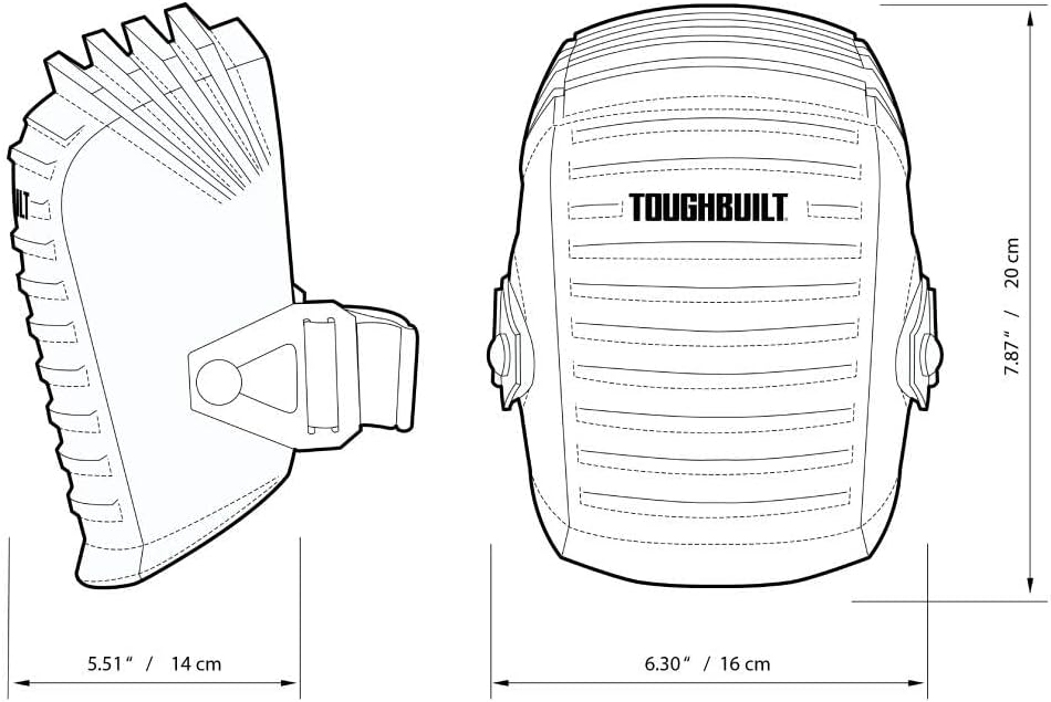 ToughBuilt tou-kp-102 Wasserdicht Knieschoner