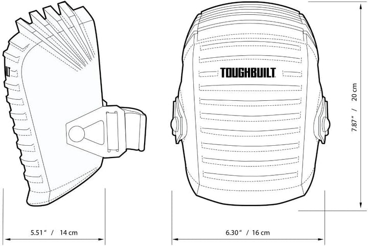 ToughBuilt tou-kp-102 Wasserdicht Knieschoner