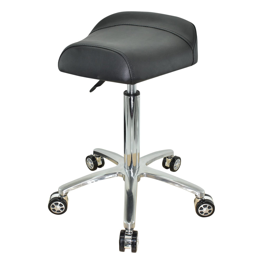 VAKON SALON - Breitsitz Arbeitshocker auf Rollen, höhenverstellbar von 55-75 cm - Drehhocker, Rollho