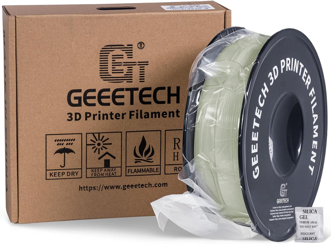 GEEETECH PLA Filament 1.75mm, Glows in the Dark Filament, 3D Drucker Filament 1kg Spool, Filament Le