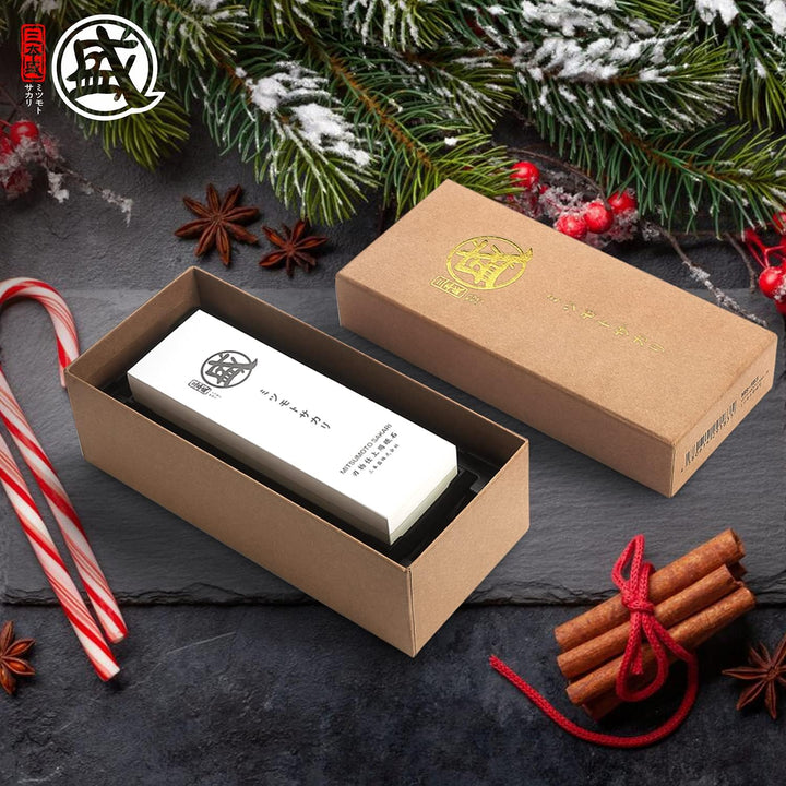 MITSUMOTO SAKARI Japanischer Messerschärfer, professionelle Küche, 1000/3000 Körnung, Messerschärfer