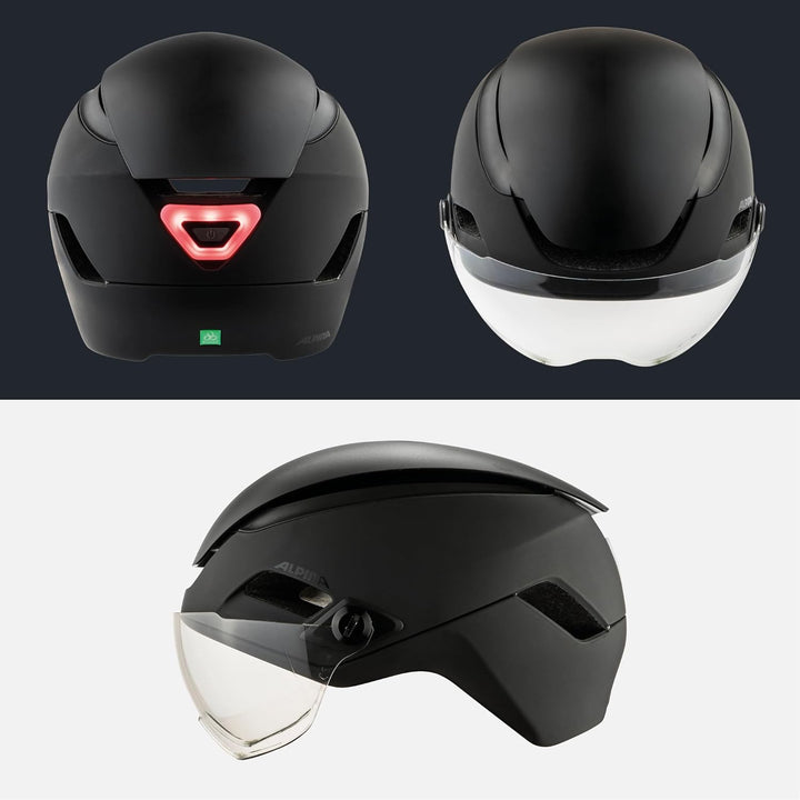 ALPINA ALTONA - Extrem Leichter, Beleuchteter & Belüfteter Fahrradhelm Mit Hochwertigem Visier Für E