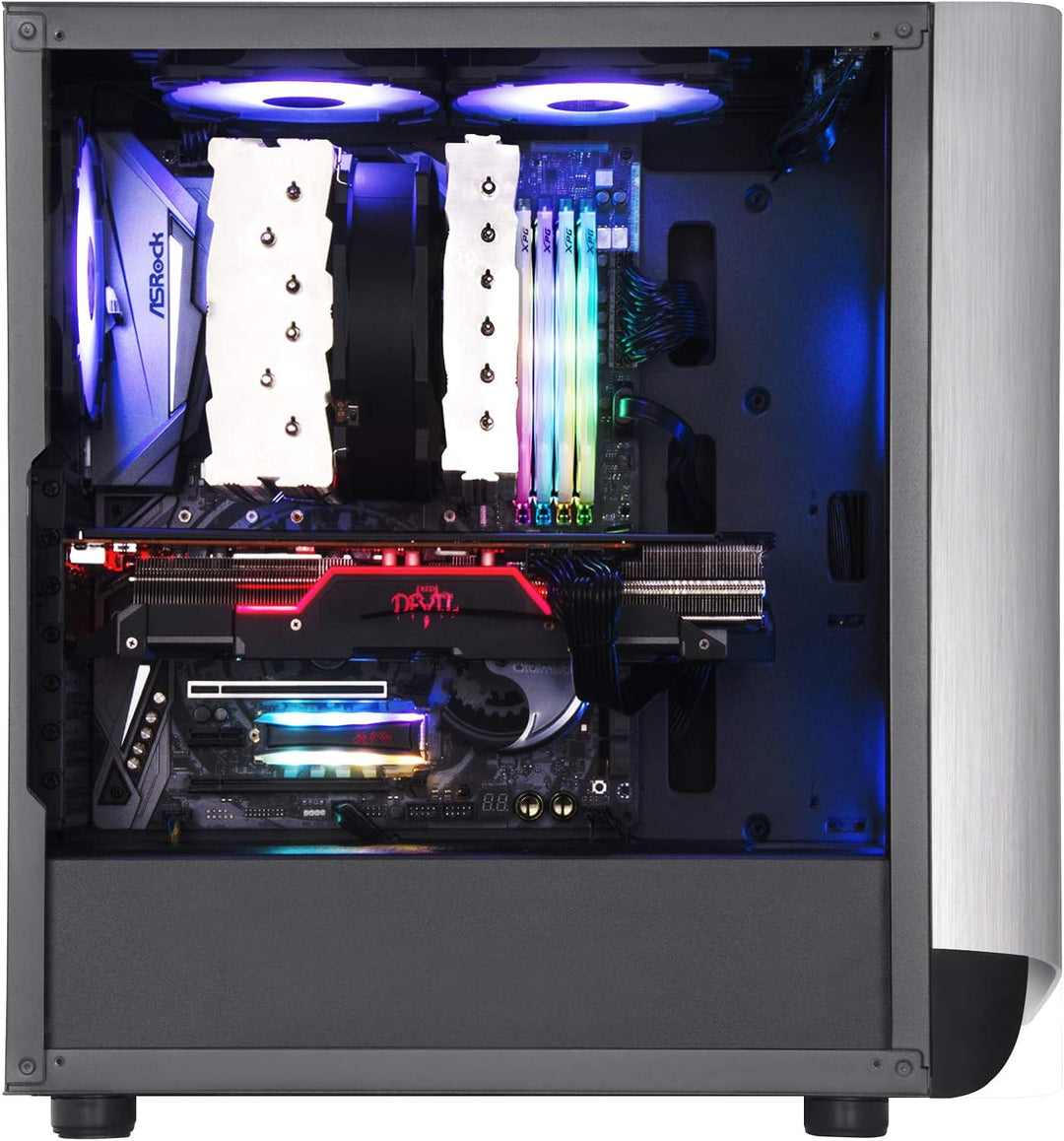 SilverStone Technology SST-SEA1SB-G - SETA A1 Mid-Tower ATX Computer Gehäuse, Seitenteil aus gehärte