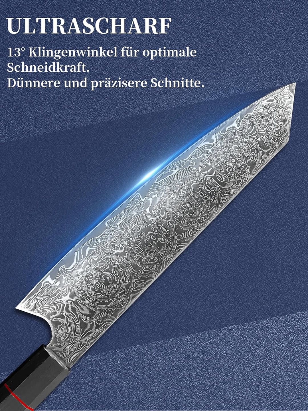 Plys Japanisches Kiritsuke Damastmesser Scharf Küchenmesser: 20 Cm Damast Stahl Messer - Gemüse, Pro