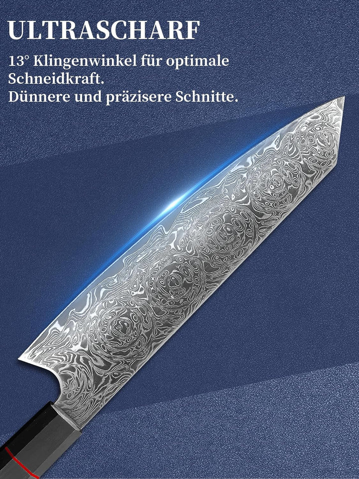 Plys Japanisches Kiritsuke Damastmesser Scharf Küchenmesser: 20 Cm Damast Stahl Messer - Gemüse, Pro