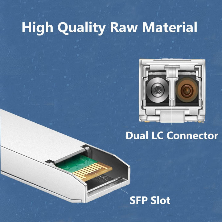 QINIYEK (4er Pack) 10GBase-LR SFP+ Transceiver, 10G Singlemode SFP+ LC-Modul für Cisco SFP-10G-LR, U