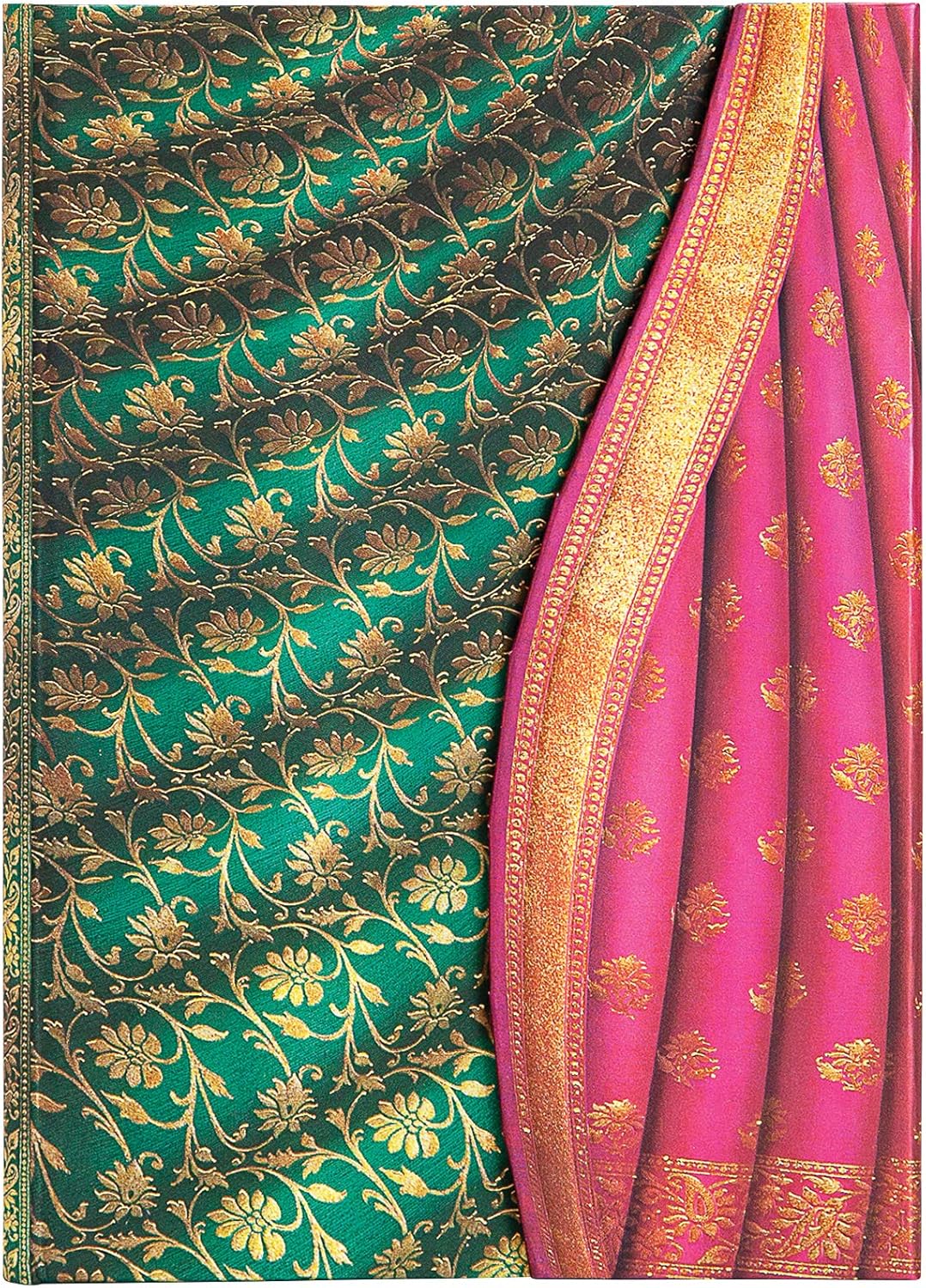 Paperblanks - Varanasi-Seiden Ferozi - Notizbuch Midi Unliniert, Midi (180 x 130) Unliniert Midi (18