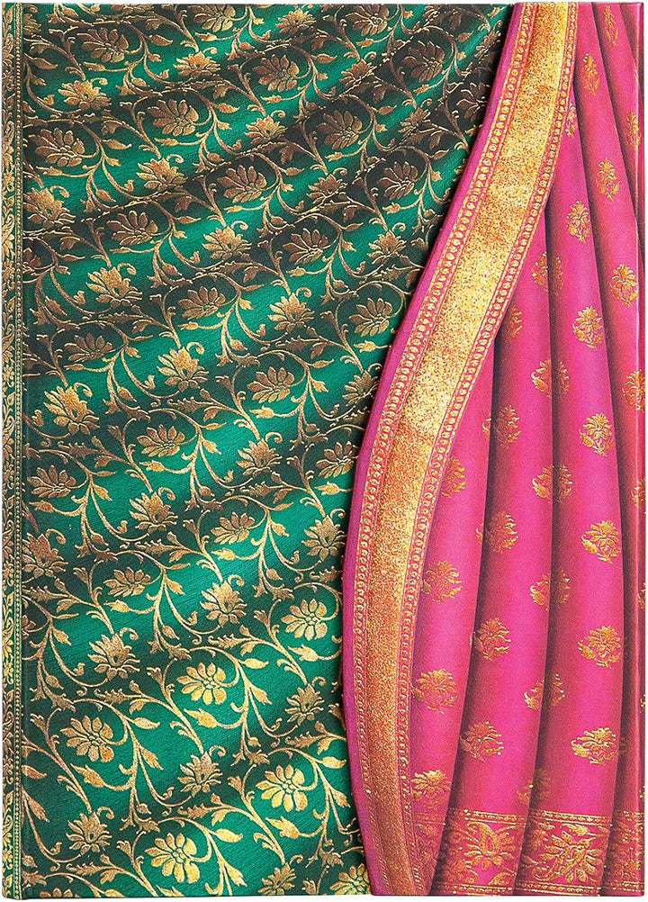 Paperblanks - Varanasi-Seiden Ferozi - Notizbuch Midi Unliniert, Midi (180 x 130) Unliniert Midi (18