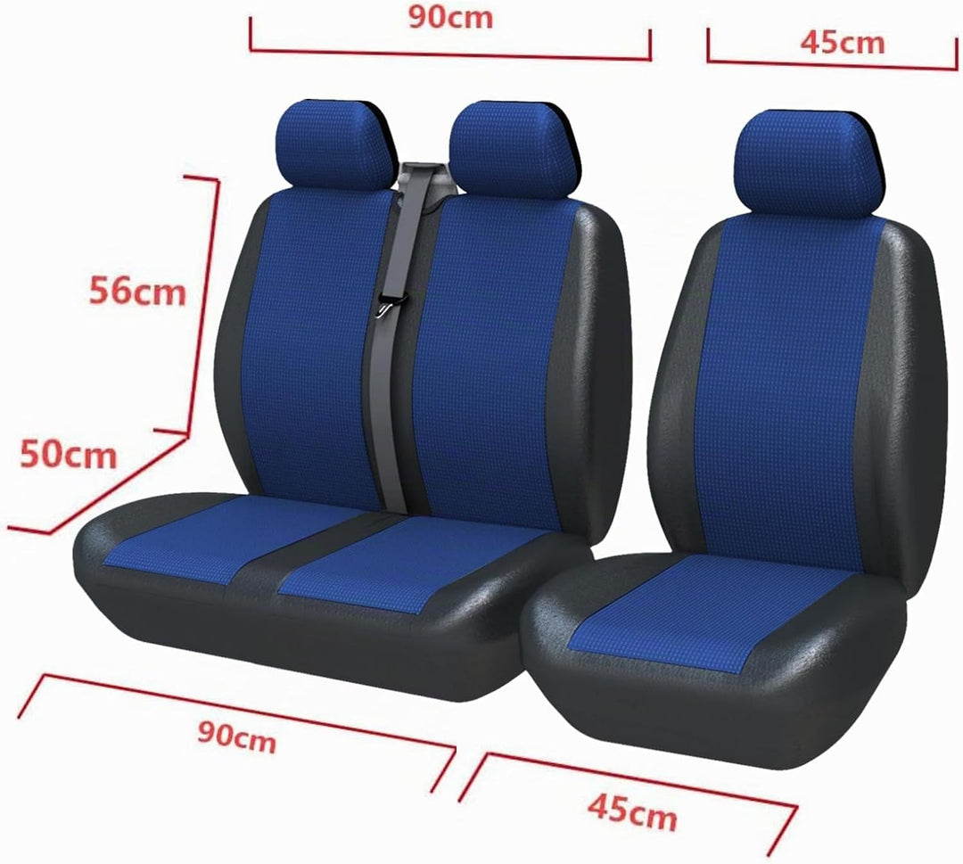 TOYOUN Universal Auto Sitzbezüge für Transporter LKW Vorn Autositzbezüge 2+1, Sitzbezug Fahrersitz +