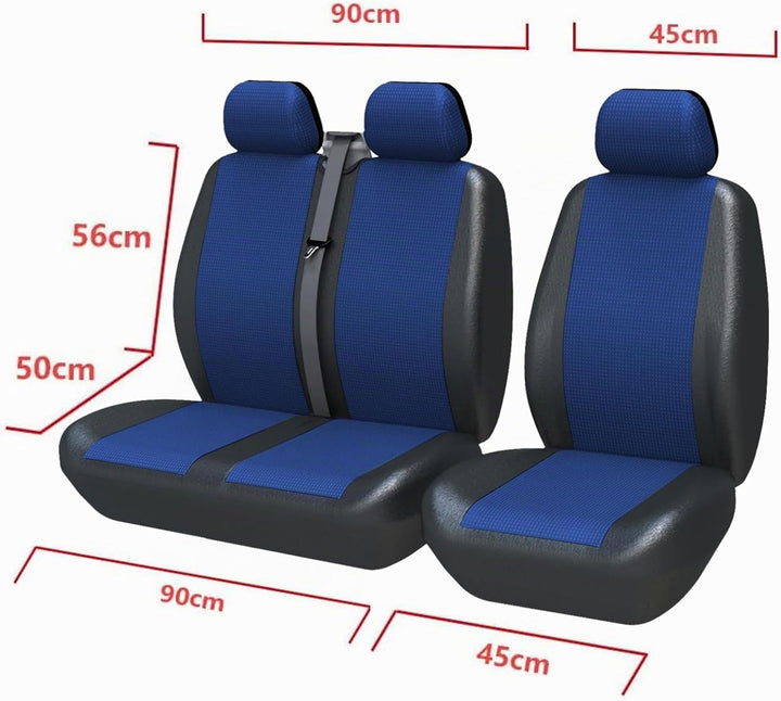 TOYOUN Universal Auto Sitzbezüge für Transporter LKW Vorn Autositzbezüge 2+1, Sitzbezug Fahrersitz +