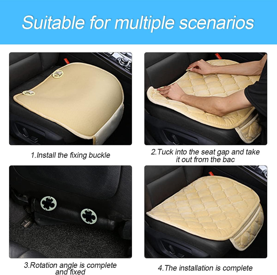 CGEAMDY Universal-Autositzbezug, Sitzkissen, aus Plüsch, rutschfest, für Stuhl, weich, atmungsaktiv,
