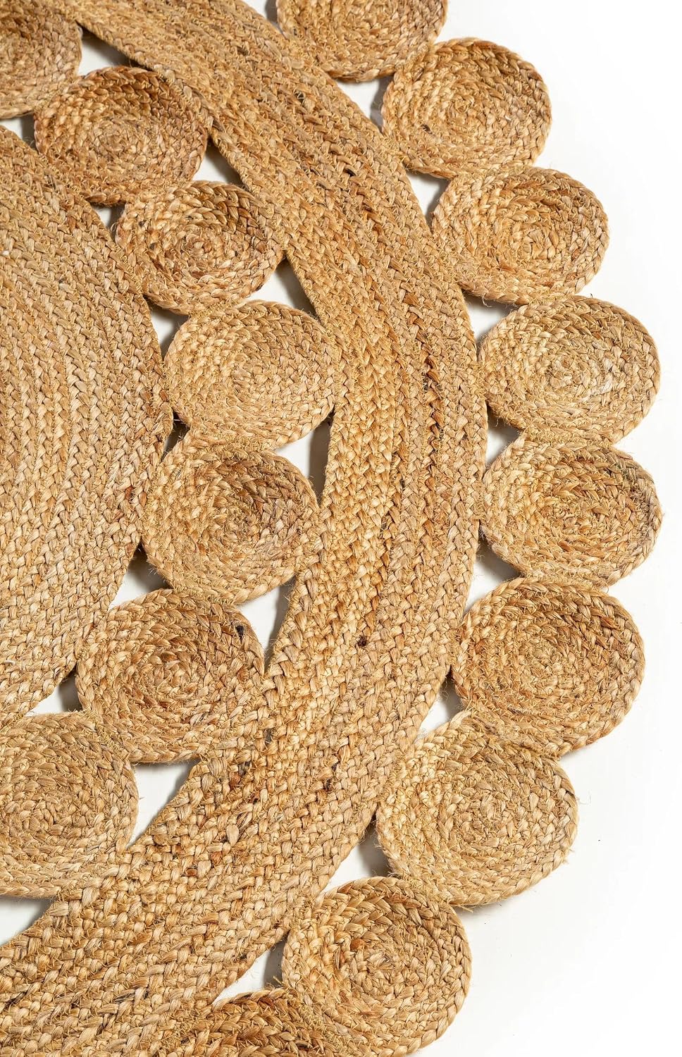 benuta Pure Juteteppich Jutta - 100% Jute handgewebt - Rund &amp; im Style:  Uni, Natural Living - Pfleg