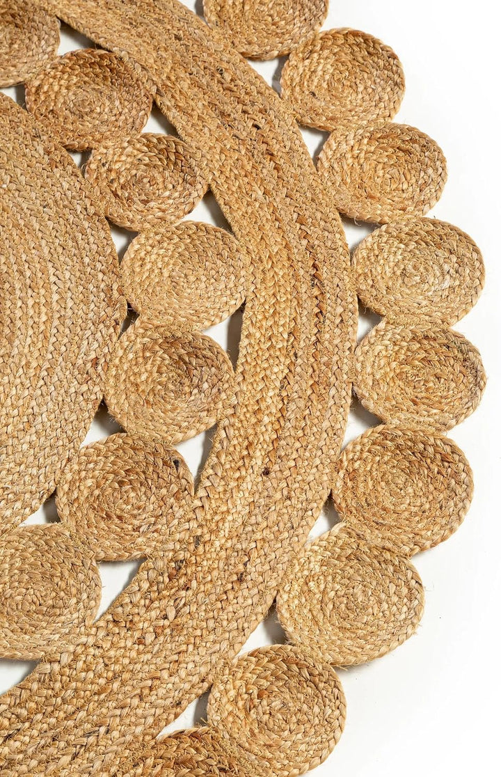 benuta Pure Juteteppich Jutta - 100% Jute handgewebt - Rund &amp; im Style:  Uni, Natural Living - Pfleg
