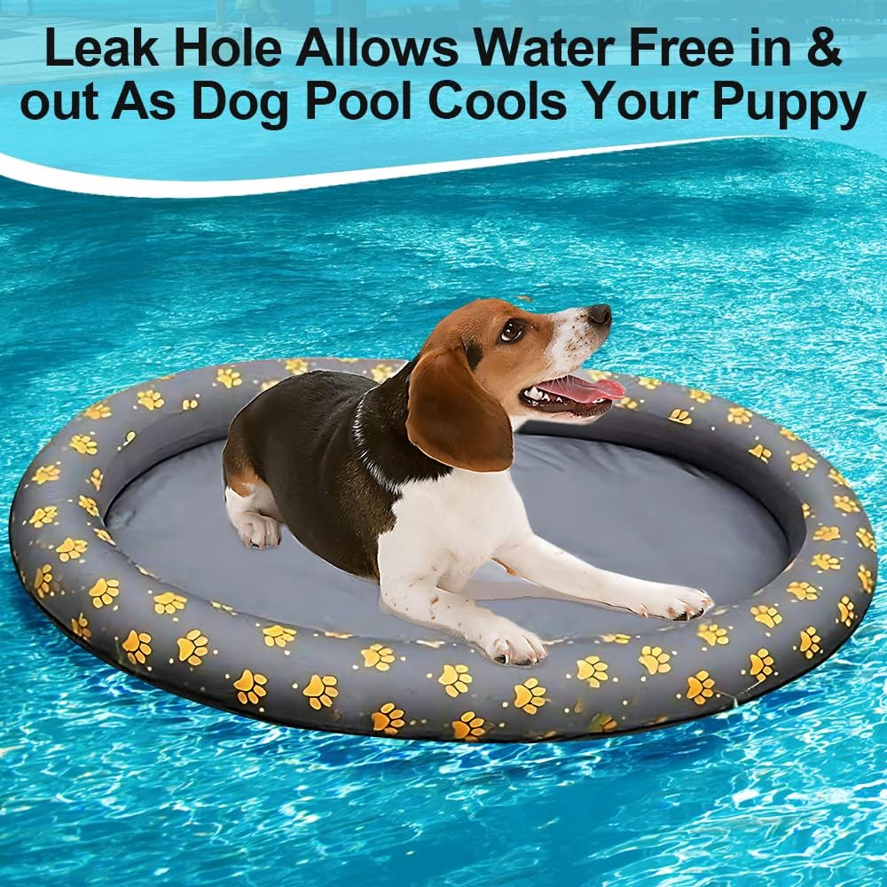 Ginkago Aufblasbar Schlauchboot Hunde Boot Haustier Luftmatratze Schwimmbad Strand Spielzeug Haustie