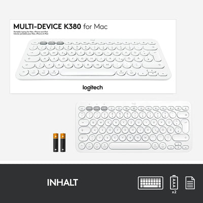 Logitech - Eingangsgeräte K380 F. MAC Multi-Device BTKEYB - Offwhite - ESP - Mediter