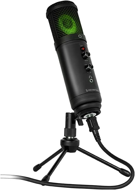 Professionelles Kaliope-Mikrofon für Gaming und Podcast. Schwarz, Schwarz