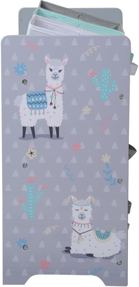 Kesper | Aufbewahrungsregal, Material: Faserplatte, Masse: 65 x 30 x 60 cm, Farbe: Weiss/Mint/Grau |