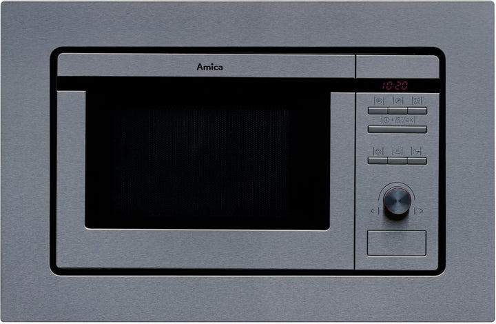 Amica EMW13180E Mikrowelle (Einbau) / 59,5 cm/schwarzes Glas, Edelstahl, TouchFree - digitaler Timer