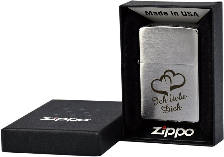 geschenke-fabrik.de Feuerzeug mit Gravur Ich Liebe Dich zum Jahrestag Mann