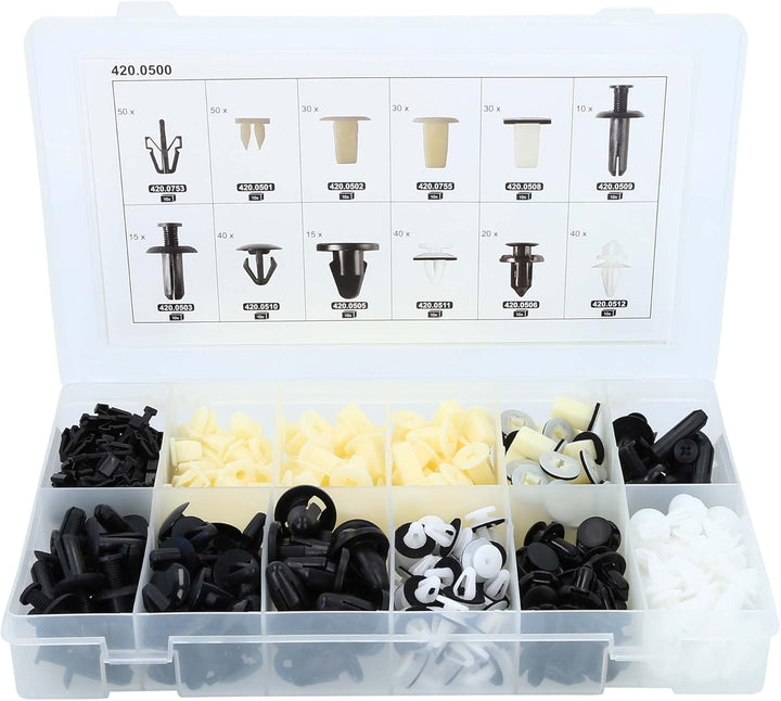 KS Tools 420.0500 Befestigungs-Clip-Satz für Mitsubishi, 370-tlg.