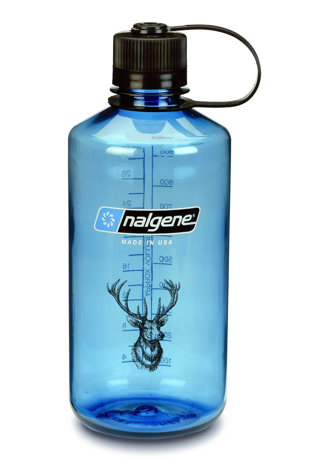 Nalgene EH Trinkflasche 1000 ml - Blau/Hirschkopf, 1000 ml - Blau/Hirschkopf