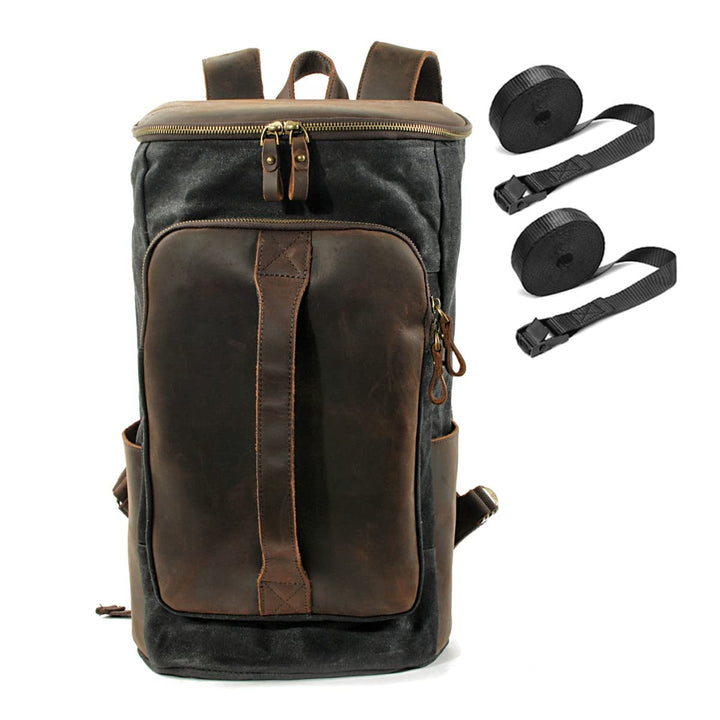 Motorrad Gepäckrolle VG7 Hecktasche Vintage 25Ltr inkl. Spanngurte schwarz