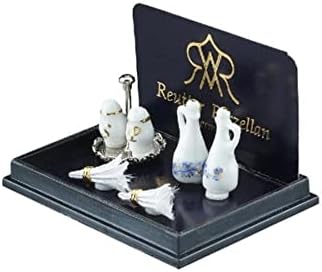 Salz- und Pfefferstreuer, Miniatur im Massstab 1:12, Keramik, weiss oder helles Pastell, Rund, Porze