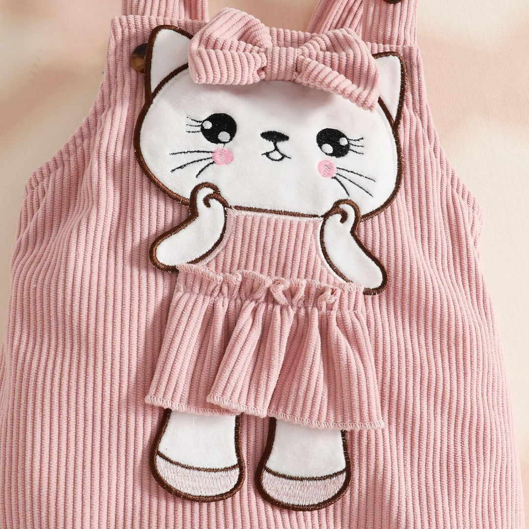 Baby Mädchen Kleidung Outfits Herbst Winter Niedlich Liebe Druck Strampler Cartoon Bär Overalls Hose