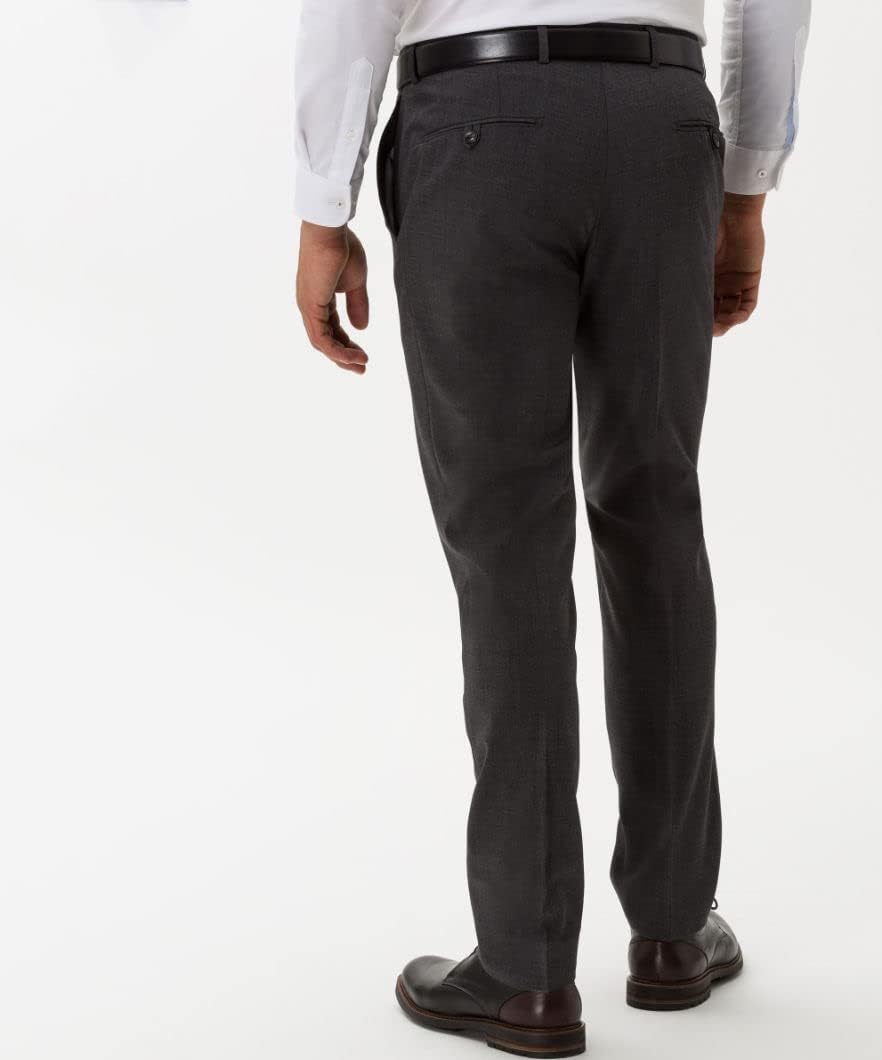 BRAX Herren Regular Fit Flatfront Stoffhose Style Enrico, Grau (Street 05), Gr. 56