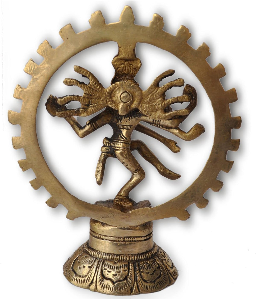 DakshCraft Tanzen Shiva Natraj Messing-Statue-Skulptur, mit kleinen Ganesha als Geschenk