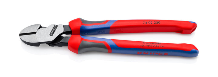 Knipex Kraft-Seitenschneider schwarz atramentiert, mit Mehrkomponenten-Hüllen 250 mm 74 02 250 atram