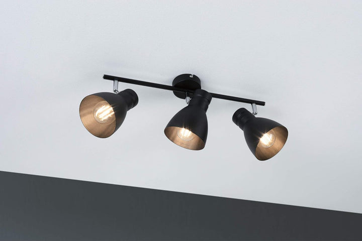 Paulmann Spotlight Davy max 3x20W E27 Schwarz 230V 3er, 3er