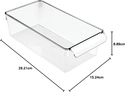 mDesign Aufbewahrungsbox gross mit Griff – ideal zur Küchen Ablage, im Küchenschrank oder als Kühlsc