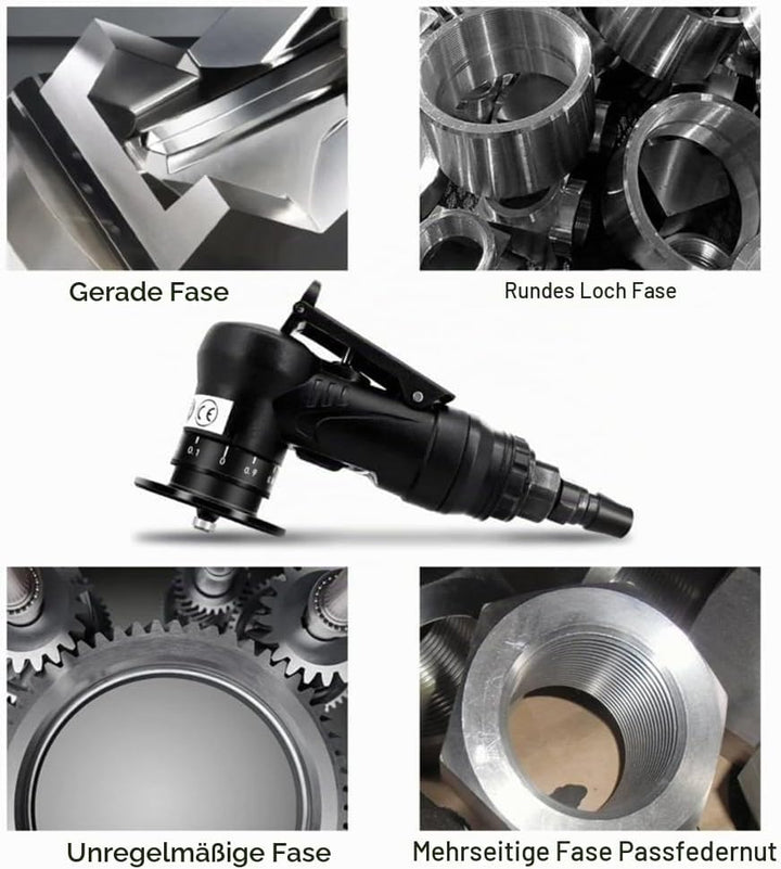 HEYOUTH Pneumatische Anfasmaschine, 2-in-1 Mini Pneumatische Anfasmaschine, 30000 U/min Trimming mit