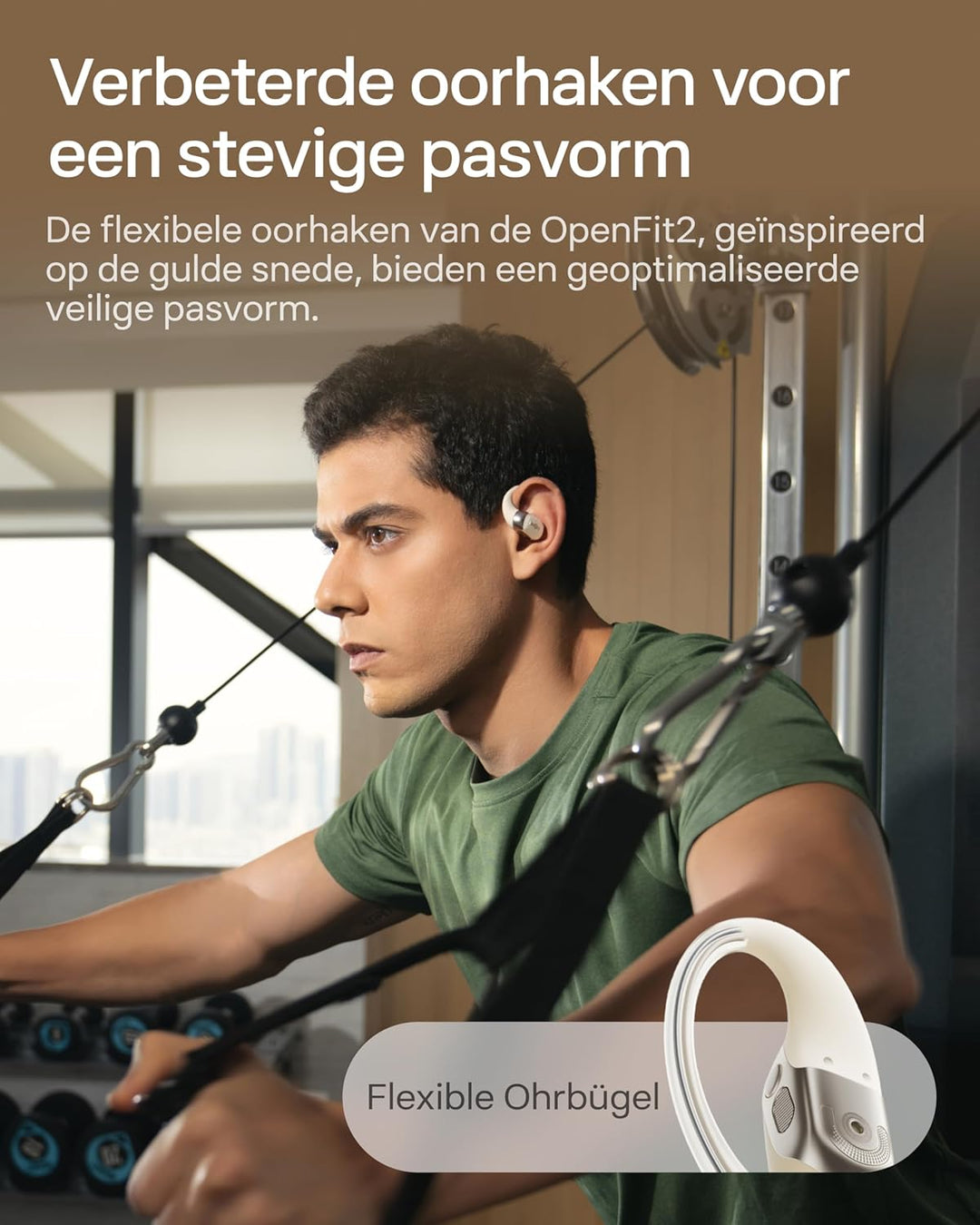 SHOKZ OpenFit 2 Open-Ear-Kopfhörer, True-Wireless-Bluetooth-Ohrhörer mit Mikrofon, Ohrbügel-Open-Ear