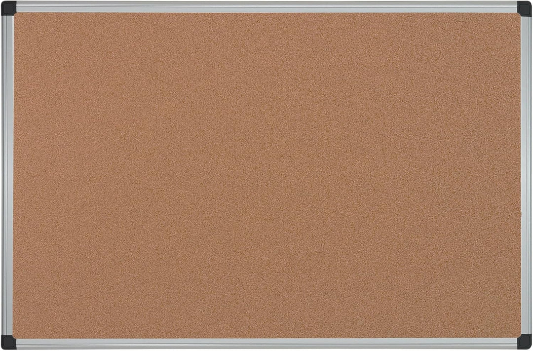 Bi-Office Korktafel Maya Mit Aluminiumrahmen und Hochwertiger Naturkorkoberfläche, Pinnwand, 90 x 60