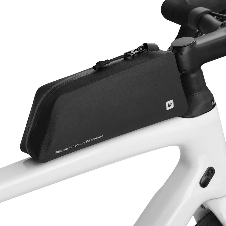 Fahrrad Oberrohrtasche Wasserdicht 1L Fahrrad Rahmentasche mit Schraub- oder Gurtbefestigung für Ren