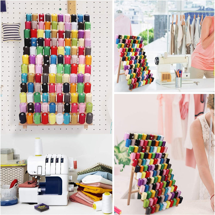 Curtzy Garnrollenhalter zur Aufbewahrung für 120 Spulen - Fadenhalter Spulenhalter Garnrollen Organi