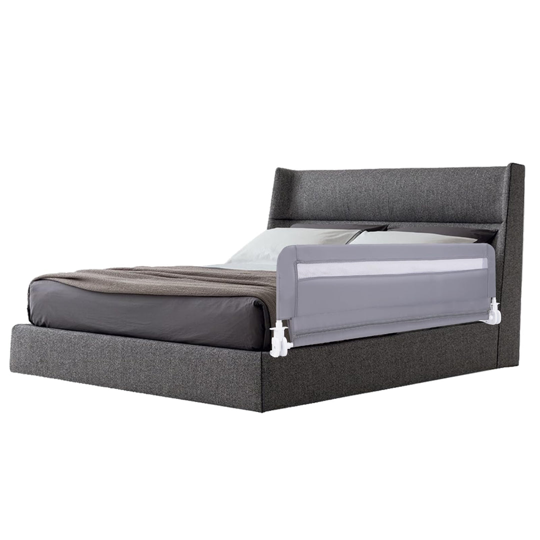 LIFEZEAL Sicherheitsgitter für Kinder, Bettgitter Baby 120 x 42 cm, Tragbares Kinderbettgitter Rausf