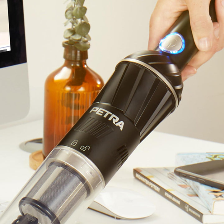 Petra 11,1V Kabelloser Handstaubsauger – mit Ladestation, leicht, kompakt, 100ml Staubbehälter, Auto