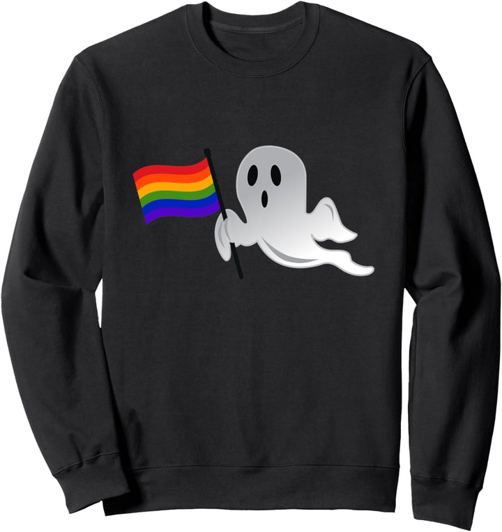 LGBTQ Gay Gost Rainbow Flag Halloween Gift Sweatshirt
