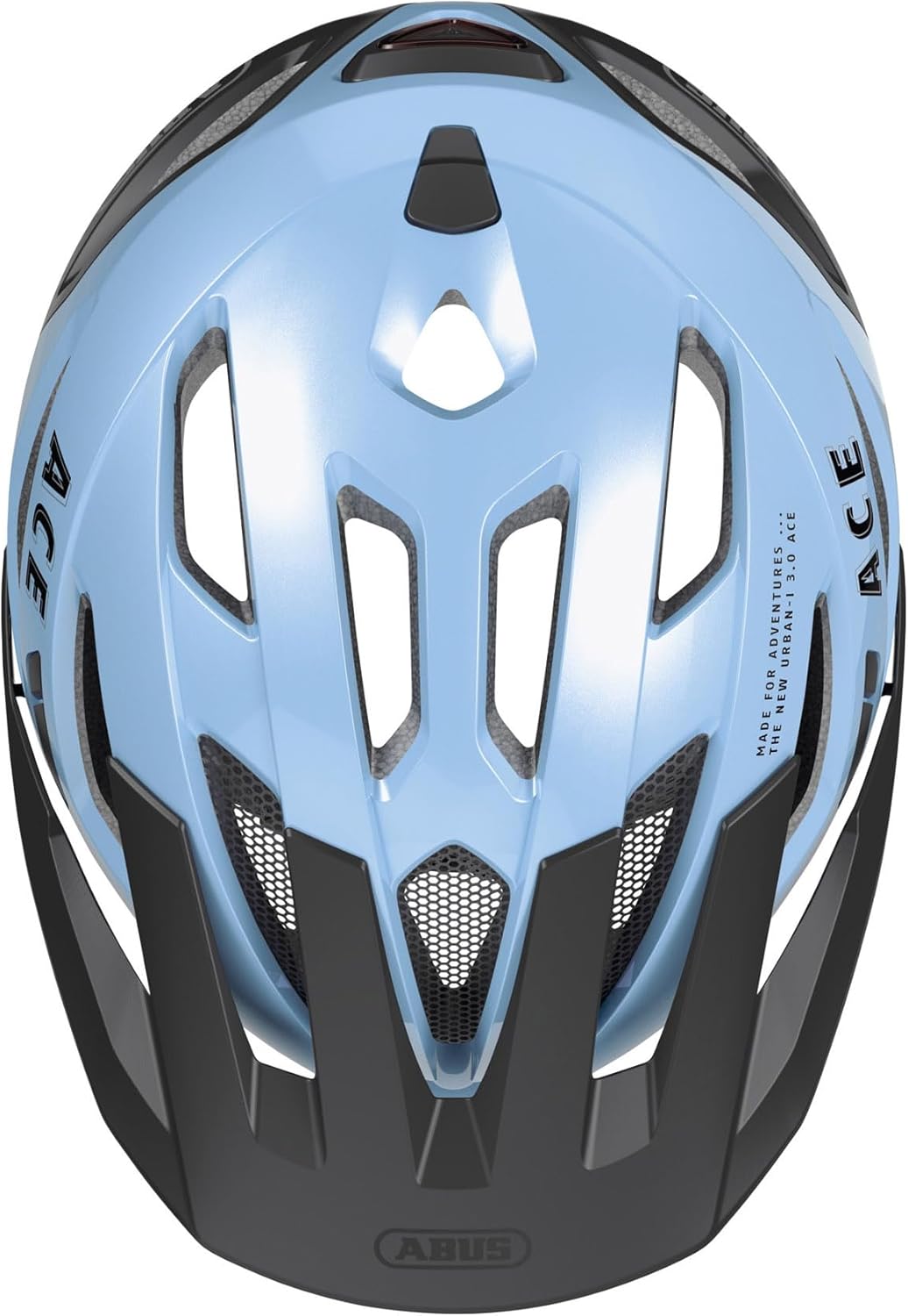 ABUS Stadthelm Urban-I 3.0 ACE - sportlicher Fahrradhelm mit LED-Rücklicht, verlängertem Schirm und